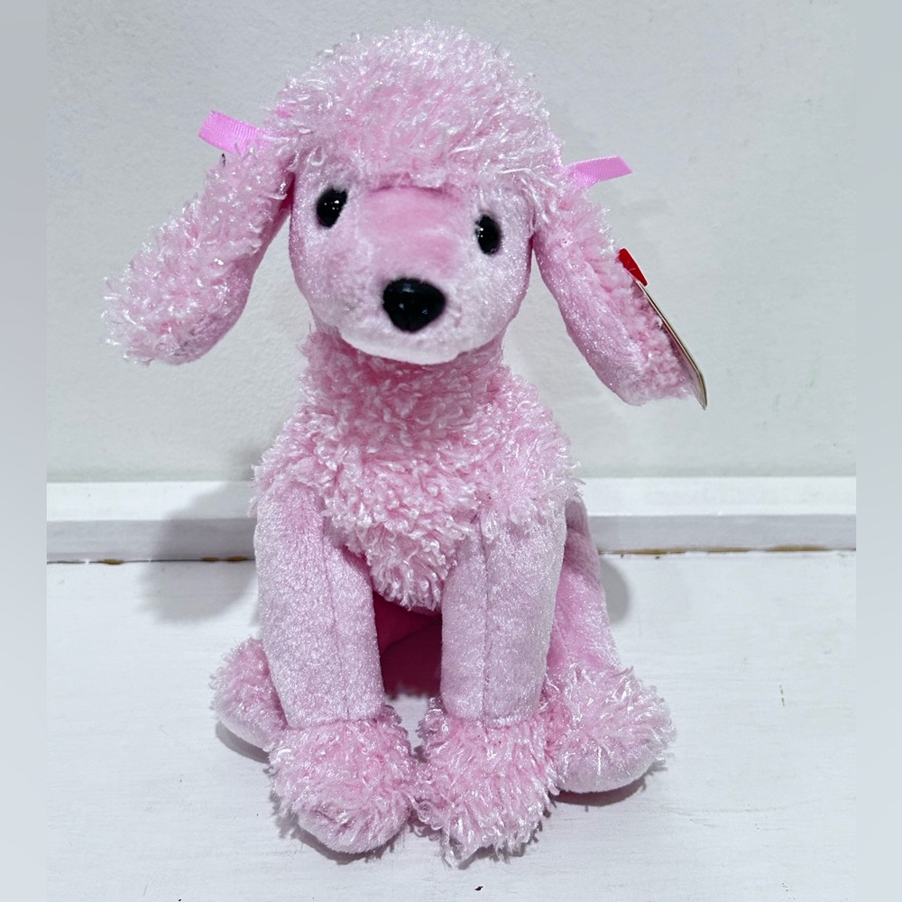 Vintage 2001 TY Beanie Baby  Brigitte the Pink Poodle 6 inches with Tags Retired